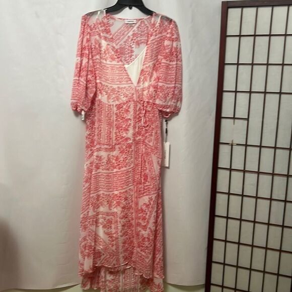 CALVIN KLEIN MAXI‎ WRAP FRONT TIE FRONT DRESS SIZE 14in - Picture 3 of 8